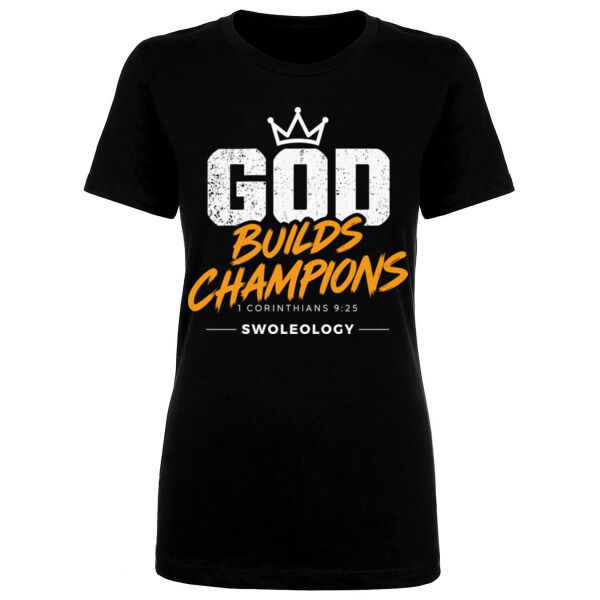GOD BUILDS CHAMPIONS - WOMEN'S FITTED T-SHIRT Thumbnail